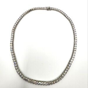 Tennis Necklace Cubic Zirconia Stainless Steel